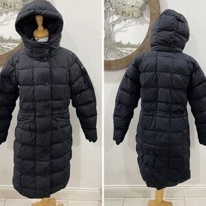 Columbia Women's Long Down Jacket Puffer Coat Black Large